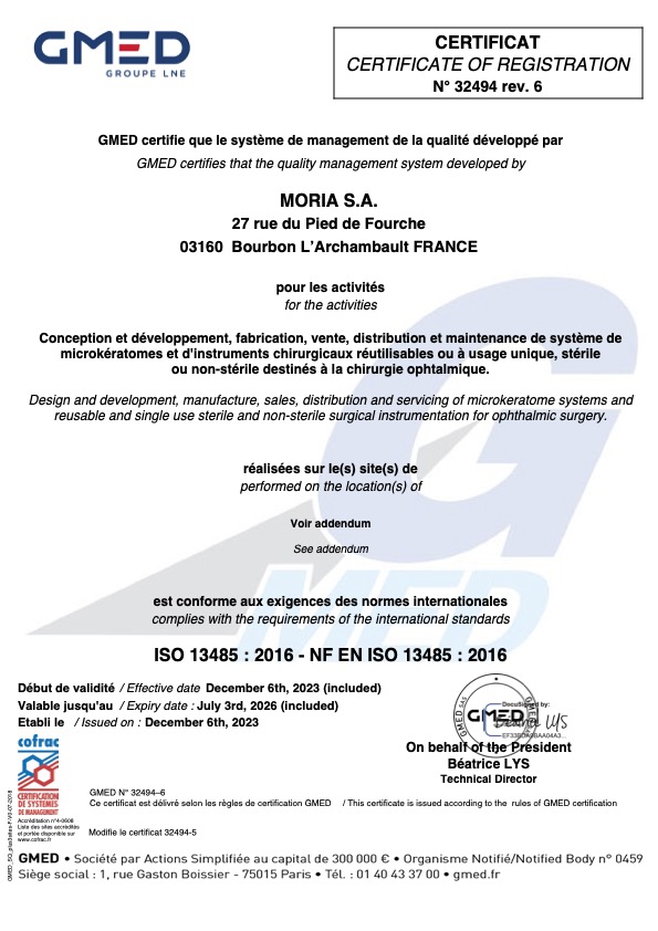 Moria Certificate ISO 13485_32494-6-2023