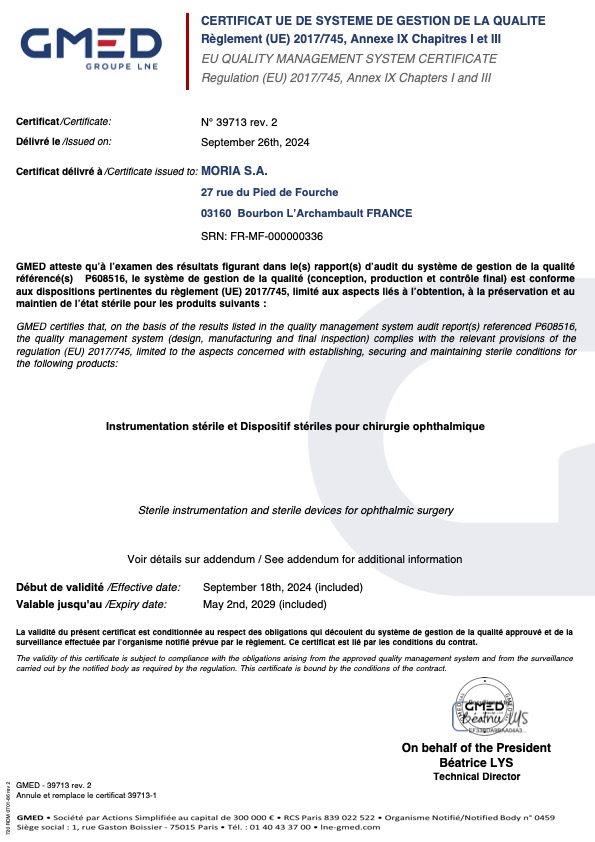 Moria Certificat 39713 Rev.2